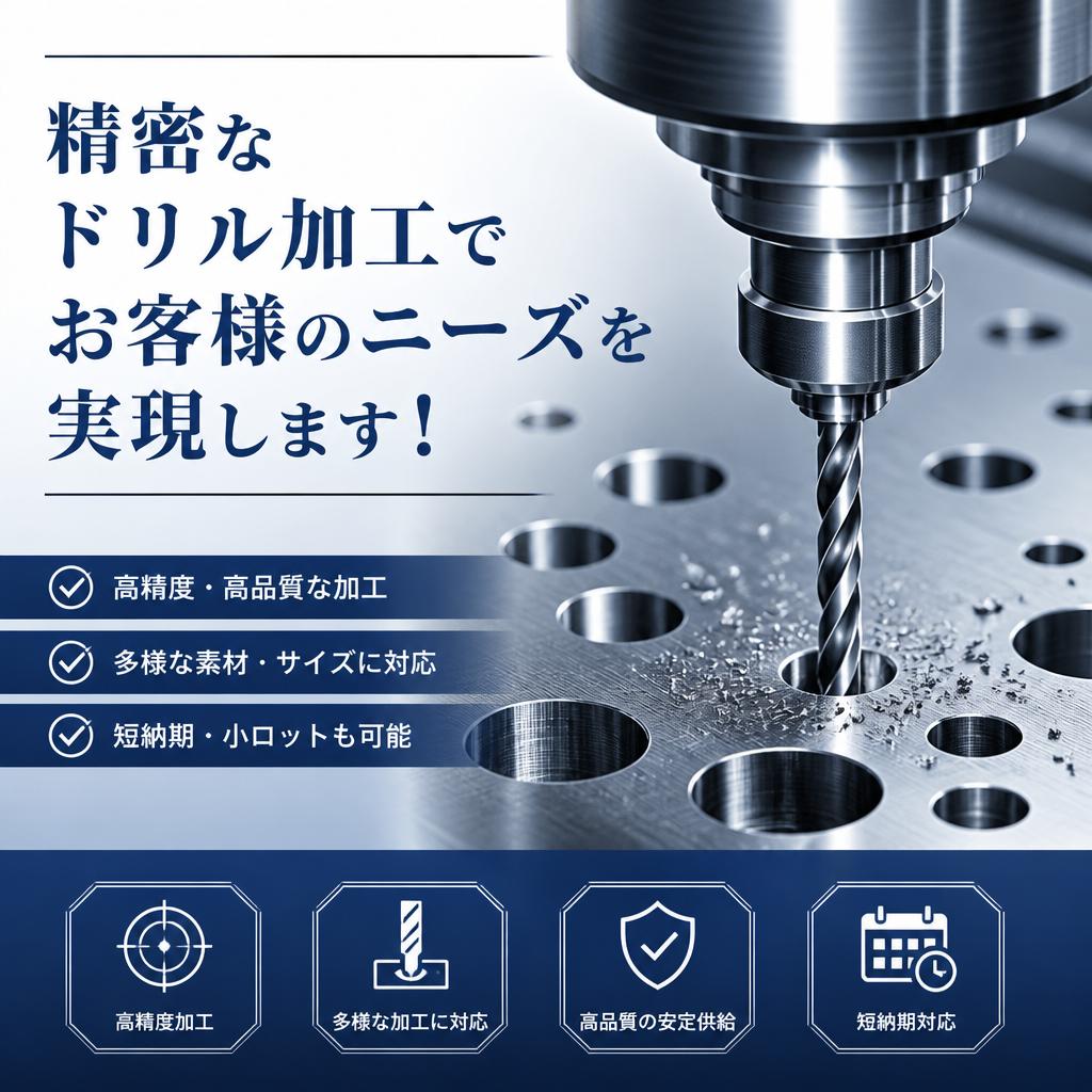 精密なドリル加工でお客様のニーズを実現します！